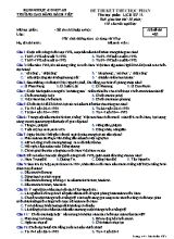 Đề thi kết thúc học phần Lịch sử 12 - Mã đề 485 - Trường Cao đẳng Bách Việt